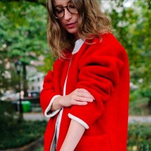 Madewell | sherpa-lined cocoon coat